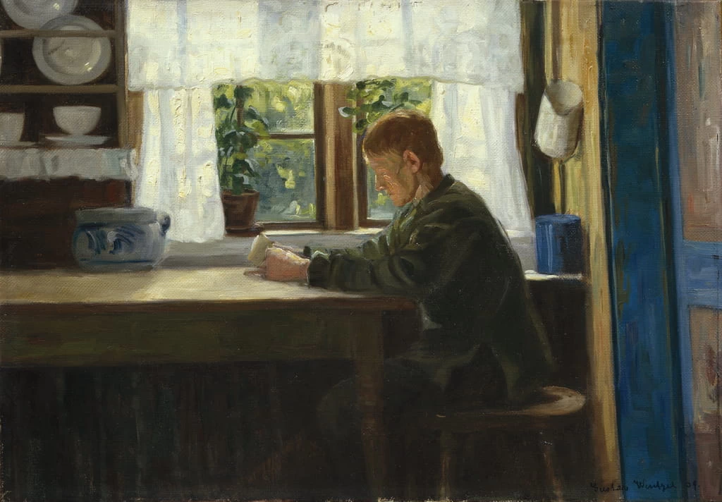 Ragazzo nell'interno della cucina